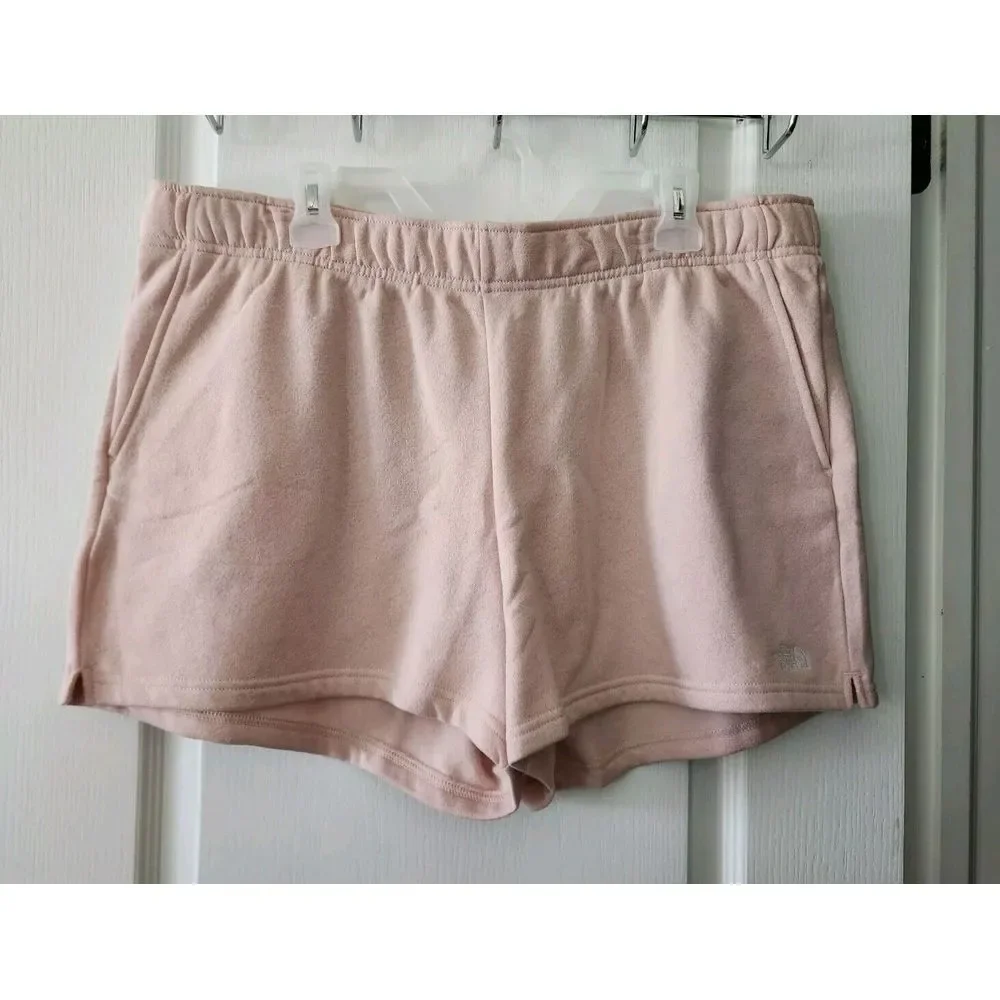 The North Face Half Dome Fleece Shorts Pockets Pink Moss Womens Size‎ XXL